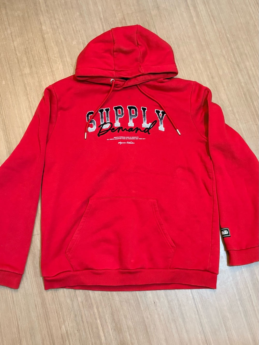 Supply Demand Men's Red Hooded Sweatshirt
